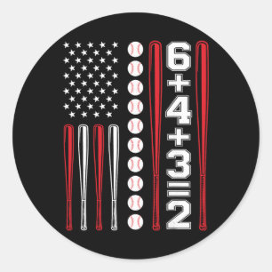 643 Sell Math Player Pitcher Boys Funny American F Classic Round Sticker