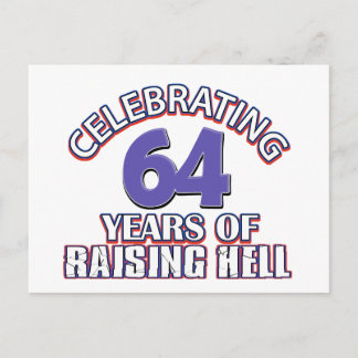 64 birthday Designs Postcard