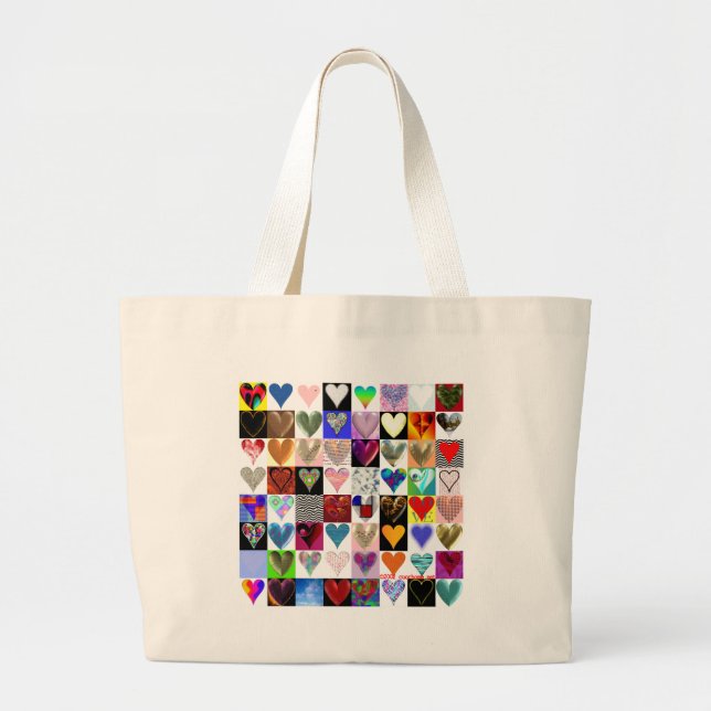 64 coeurs sur un sac (Devant)
