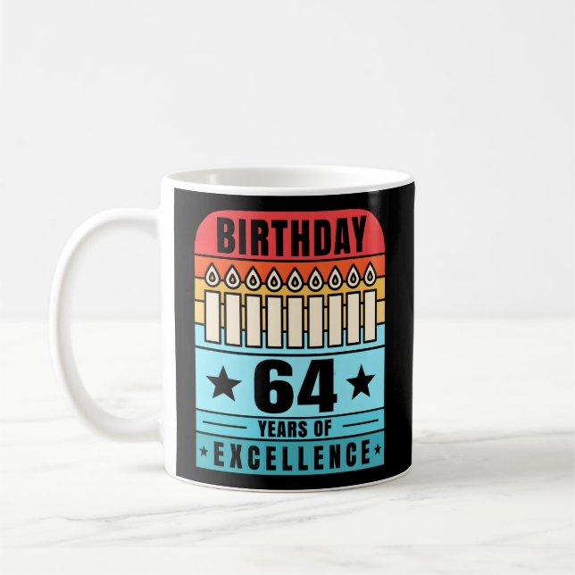64 Decorations 64Th For Coffee Mug (Left)