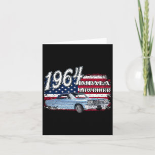 64 Impala Lowrider Ss 4th Of July American  Card