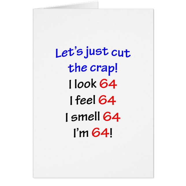 64  Let's cut the crap (Front)