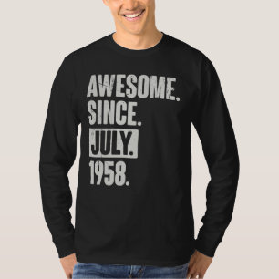 64 Year Old 64th Birthday Awesome Since July 195 T-Shirt