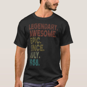 64 Year Old Awesome Since July 1958 64th Birthday T-Shirt