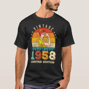 64 Year Old Women Bday 1958 Vintage 64th Birthday T-Shirt