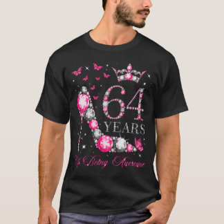 64 Years Of Being Awesome Happy 64Th Diamond Crown T-Shirt