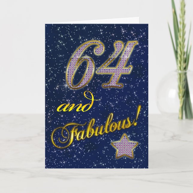 64e anniversaire Invitation (Devant)