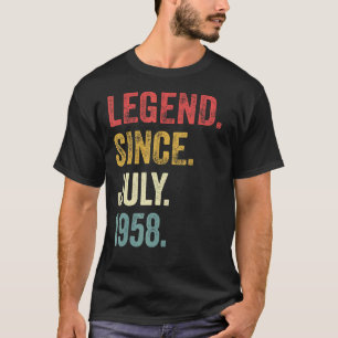 64th Birthday 64 Years Old Legend Since July 1958 T-Shirt