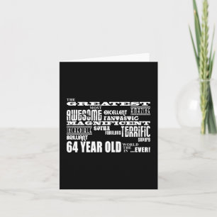 64th Birthday Party Greatest Sixty Four Year Old Card