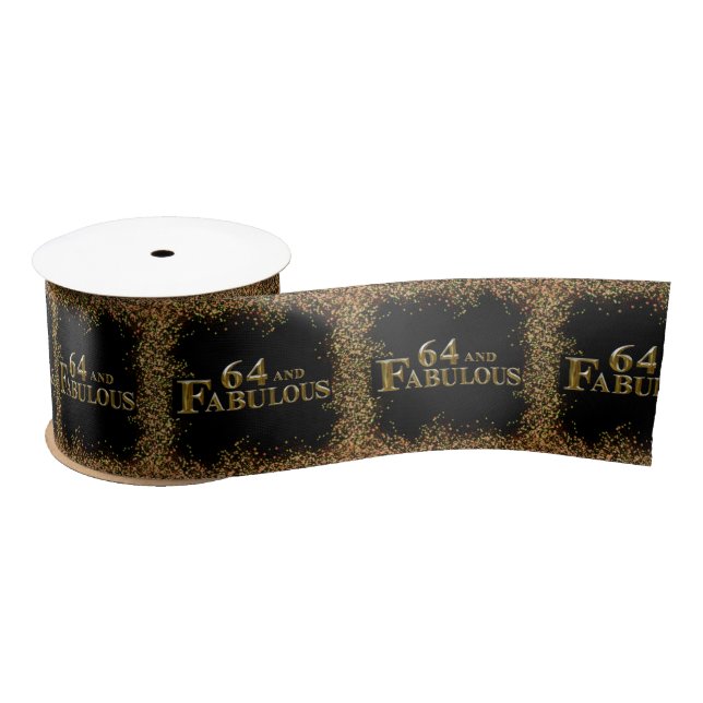 64th Birthday  Satin Ribbon (Spool)