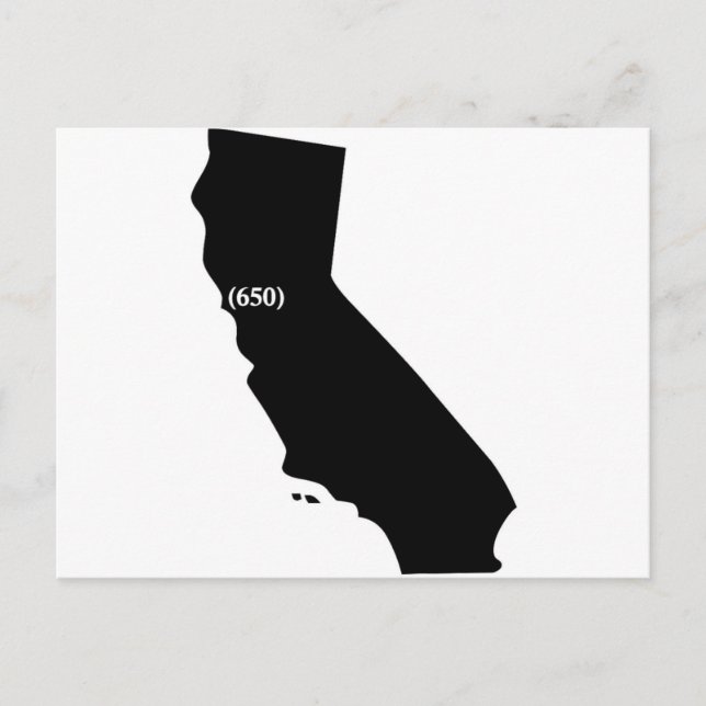 650 Area Code Tshirt, Bay Area, California Postcard (Front)