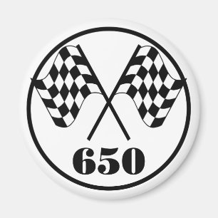 650 Chequered Flags Magnet