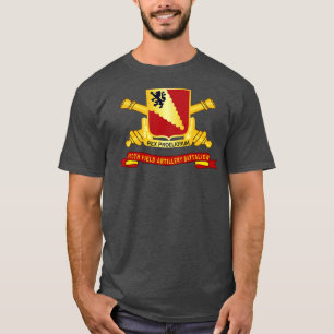 650th Field Artillery Battalion DUI w Br Ribbon X T-Shirt