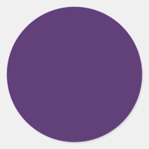 #65187A HEX CODE DARK PURPLE COLOR BACKGROUND TEMP CLASSIC ROUND STICKER