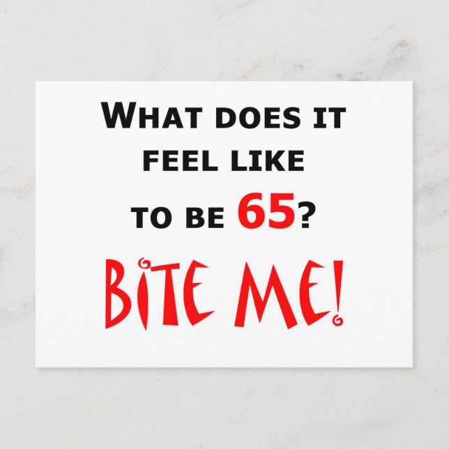 65 Bite Me! Postcard (Front)