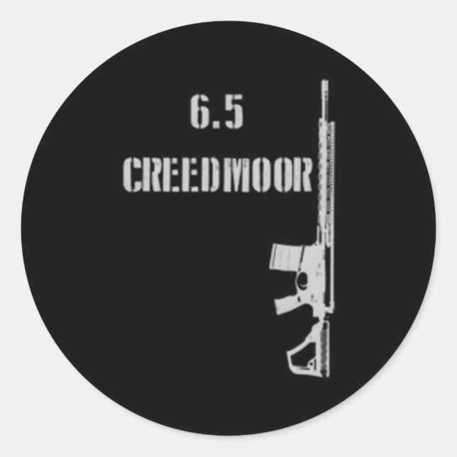 65 Creedmoor Ar-10 Rifle Long Range 2A Shooting Ra Classic Round Sticker (Front)
