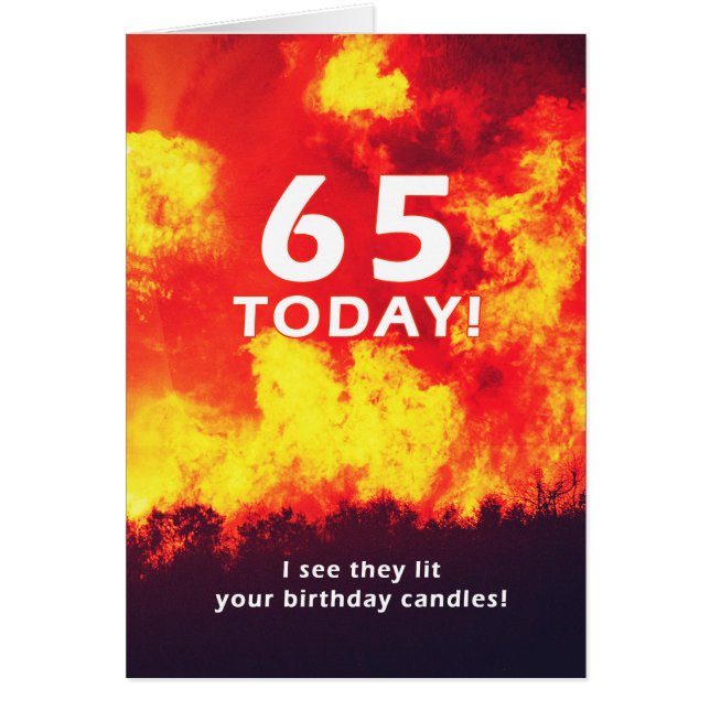 65 Humour de bougie d'incendie de forêt d'annivers (Devant)