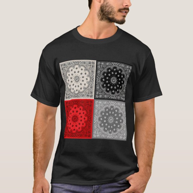65 MCMLXV Bandana Mix Pattern T-Shirt (Front)
