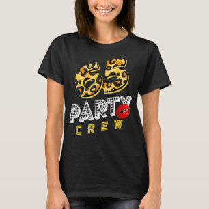 65 Party Crew Matching Family 65th Birthday Leopar T-Shirt