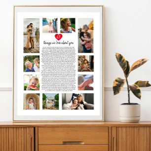 65 things we love about you heart photo montage poster