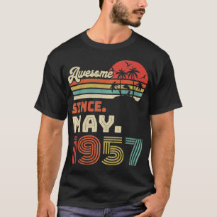 65 Year Old Awesome Since May 1957 65th Birthday P T-Shirt