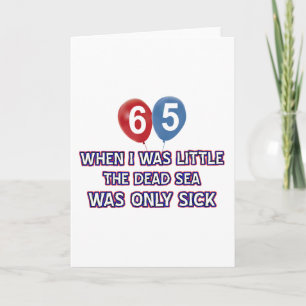 65 year old dead sea birthday designs card