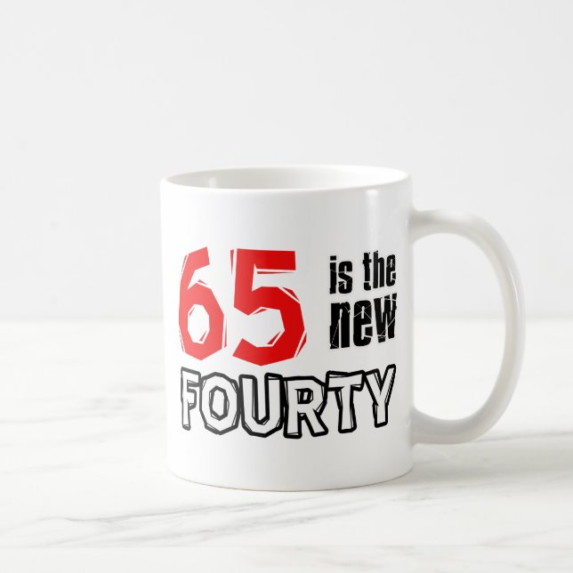 65 year old designs coffee mug (Right)