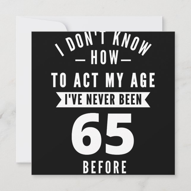 65 Year Old Gift | 65th Birthday Gift Ideas Save The Date (Front)