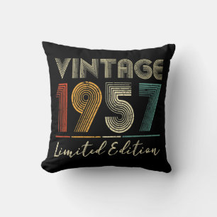 65 Year Old Gifts Vintage 1957 Limited Edition 65t Throw Pillow