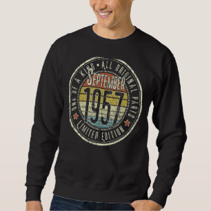 65 Year Old September 1957  65th Birthday Sweatshirt