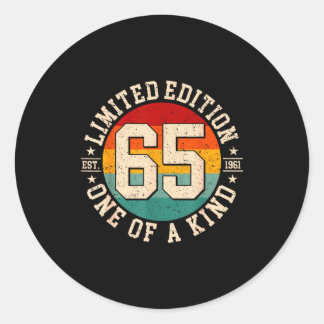 65 year old vintage 1961 limited edition 65th classic round sticker