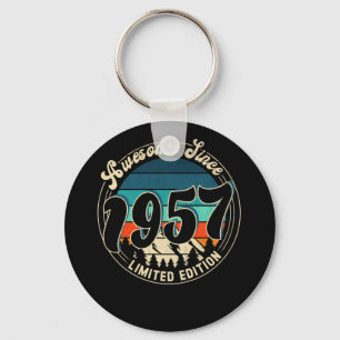 65 Year Old Vintage 65th Year Old Birthday 1957 Keychain