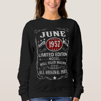 65 Years Old 65th Birthday Decoration June 1957 Sweatshirt