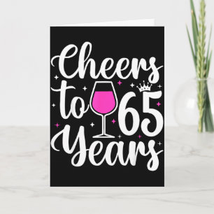 65 Years Old 65th Birthday Party Men Women Card