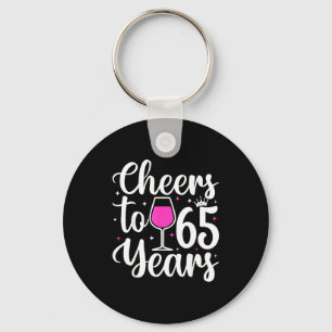 65 Years Old 65th Birthday Party Men Women Keychain