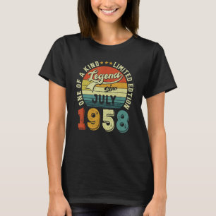 65 Years Old Awesome Since July 1958 65th Birthday T-Shirt