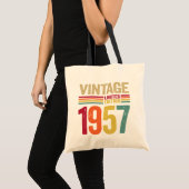 65 Years Old Gifts Vintage 1957 65th Birthday gift Tote Bag (Front (Product))