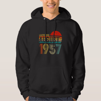 65 Years Old  Legend Since August 1957 65th Birthd Hoodie