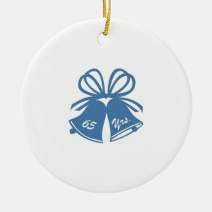 65 Years Wedding Anniversary Ceramic Ornament