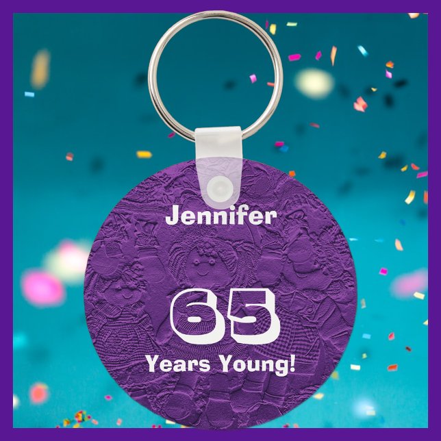 65 Years Young Purple Rag Dolls, Name Keychain (Creator Uploaded)