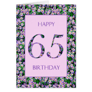 65e anniversaire de marguerites violettes