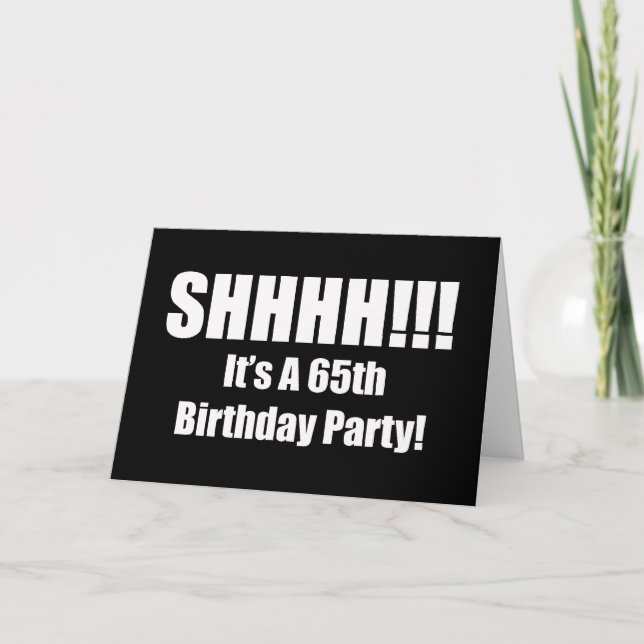 65e anniversaire Invitation du Suprise Party (Devant)