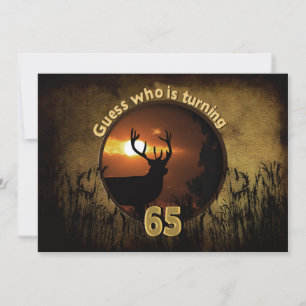 65E ANNIVERSAIRE INVITATION - POUR CHASSEURS