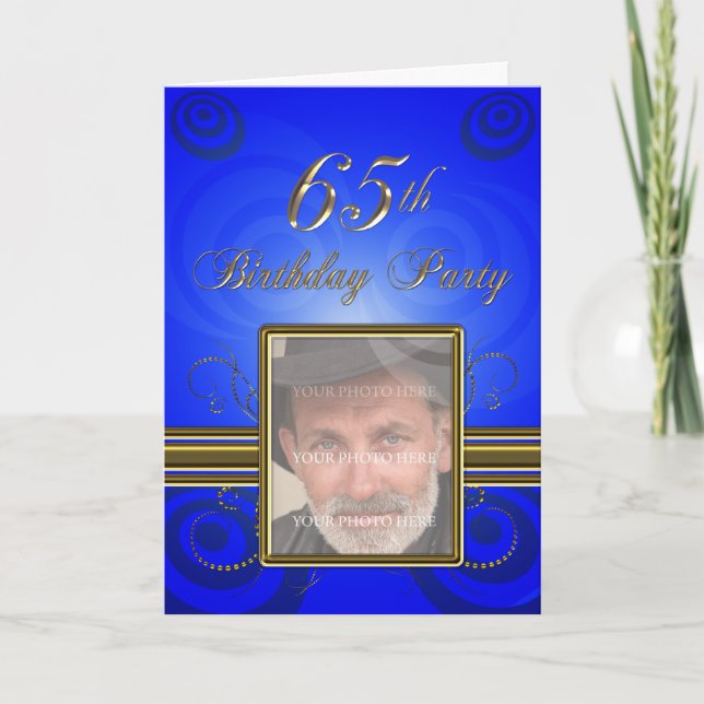 65e fête d'anniversaire Invitation (Devant)