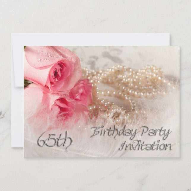 65e invitation de fête d'anniversaire (Devant)