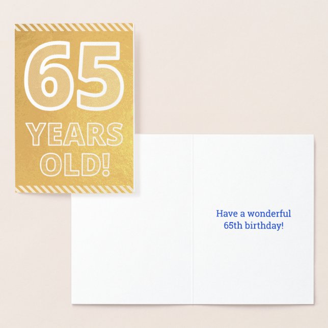 65ème anniversaire : audacieux "65 ans !" Carte Go (Affichage)