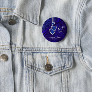 65th / 45th Wedding Anniversary Design 2 2 Inch Round Button