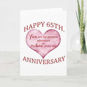 65th. Anniversary Card