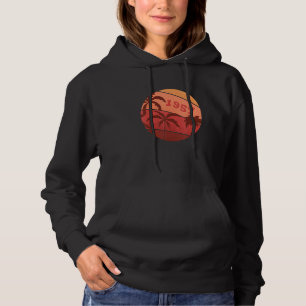 65th Anniversary Classic Retro Palm Sunset Birthda Hoodie