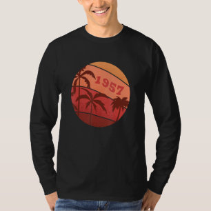 65th Anniversary Classic Retro Palm Sunset Birthda T-Shirt